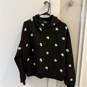 Black Floral Women's Sweater